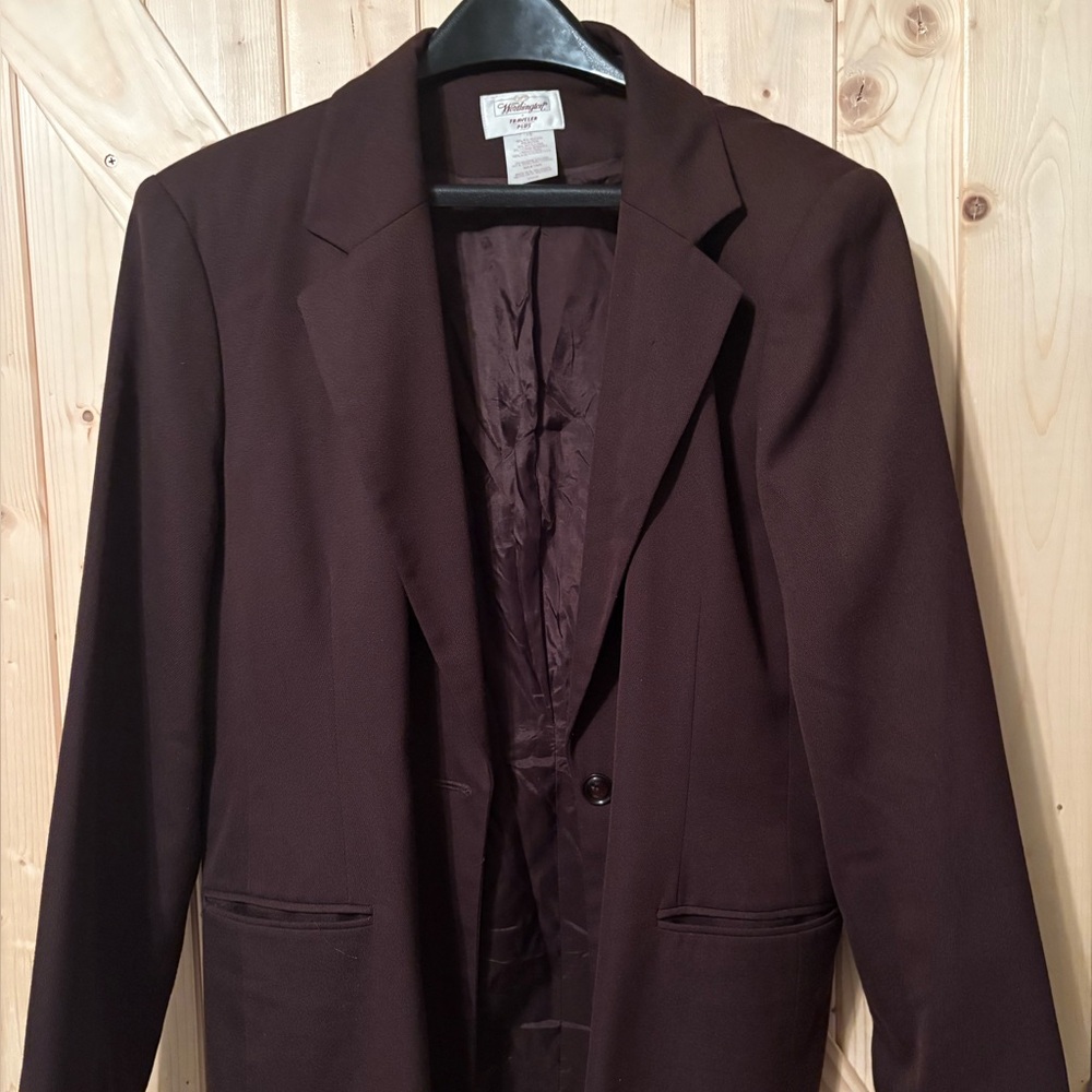 Brown Sz16 Vtg Worthington Travelers 2pc Set